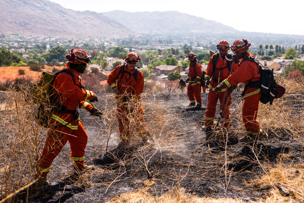 Blaine fire near Moreno Valley is almost fully contained