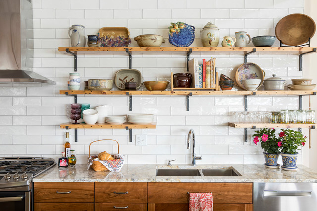 These Are the Best Things to Store on Open Kitchen Shelves (22 photos)